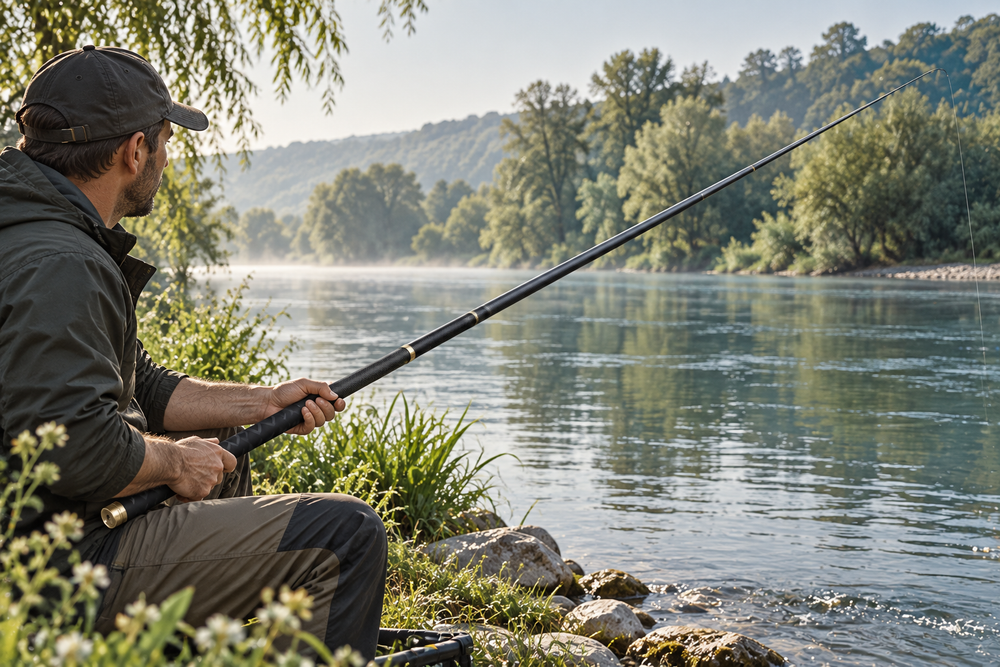 Grande Canne à Coup "Garonne" 4,5 à 10 m en Carbone – Idéale Carpes & Grosses Brèmes
